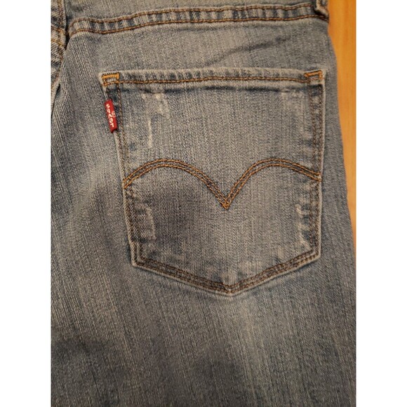 Levi's Blue Jeans Size 30 Distressed 30inch inseam Cotton Elastane - Picture 9 of 11